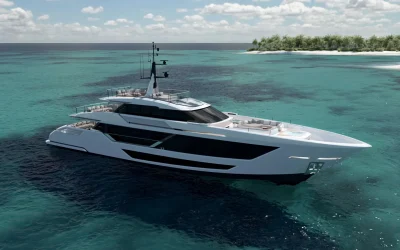 Custom Line Saetta 128: New 40m Planing Tri‑Deck Yacht Flagship